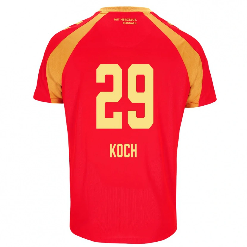 DanxenキッズHenrik Koch#29レッド オレンジ ブラックアウェイシャツ2026/27ジャージーユニフォーム