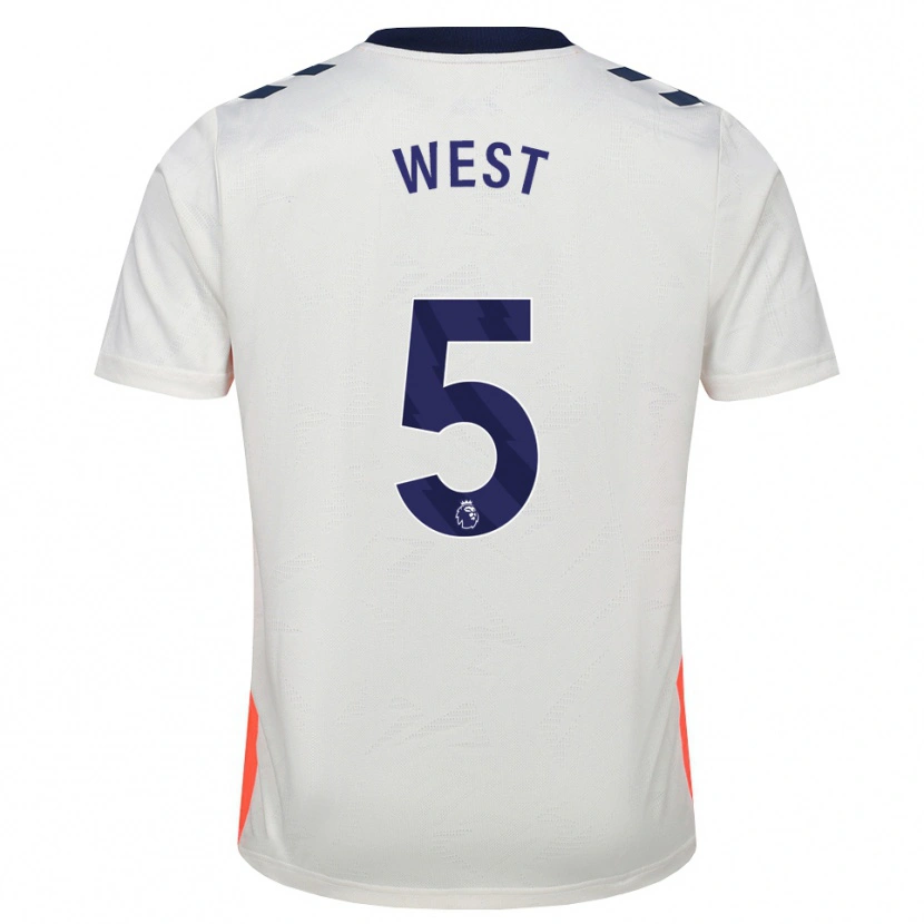 DanxenキッズDevon West#5ホワイト オレンジ ロイヤルブルーアウェイシャツ2026/27ジャージーユニフォーム
