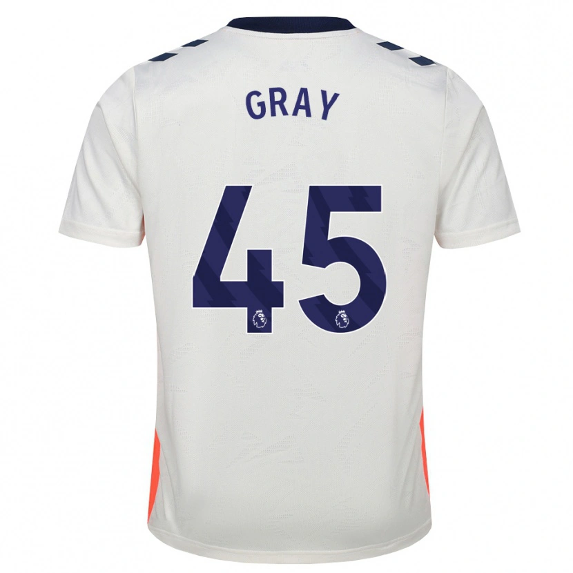 DanxenキッズHarrison Gray#45ホワイト オレンジ ロイヤルブルーアウェイシャツ2026/27ジャージーユニフォーム