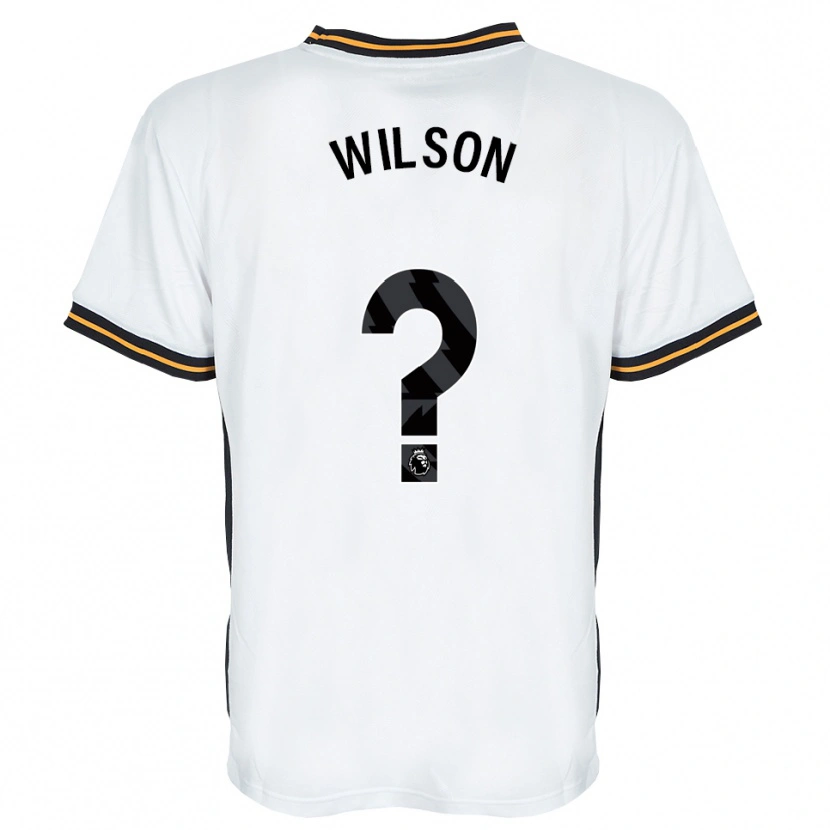 DanxenキッズGeorge Wilson#0ホワイト オレンジ ブラックアウェイシャツ2026/27ジャージーユニフォーム