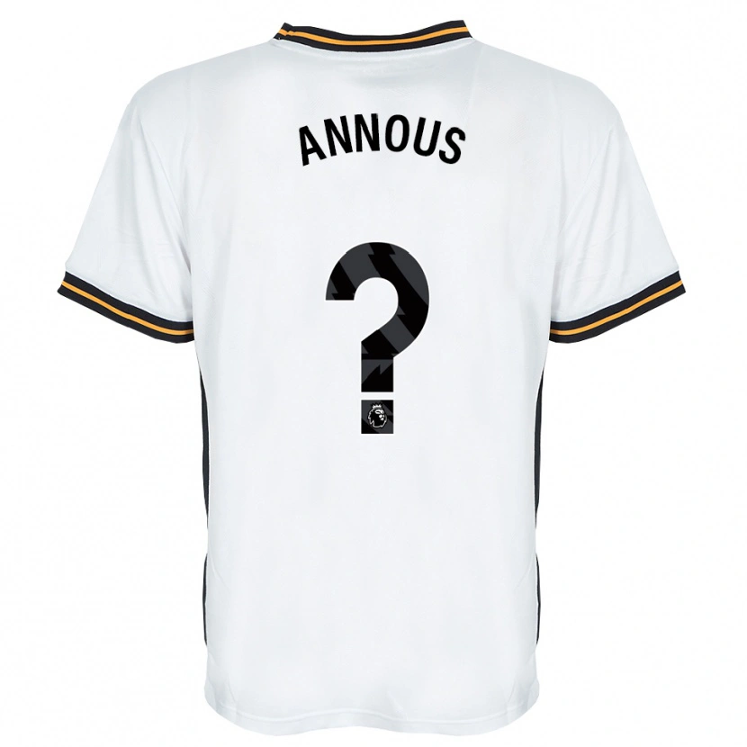 DanxenキッズBrandon Annous#0ホワイト オレンジ ブラックアウェイシャツ2026/27ジャージーユニフォーム
