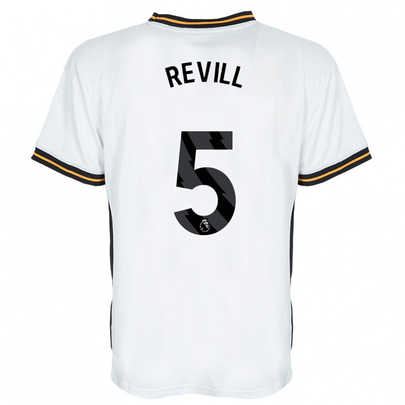 DanxenキッズHarry Revill#5ホワイト オレンジ ブラックアウェイシャツ2026/27ジャージーユニフォーム