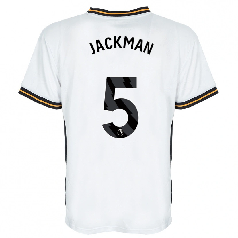 DanxenキッズEllice Jackman#5ホワイト オレンジ ブラックアウェイシャツ2026/27ジャージーユニフォーム