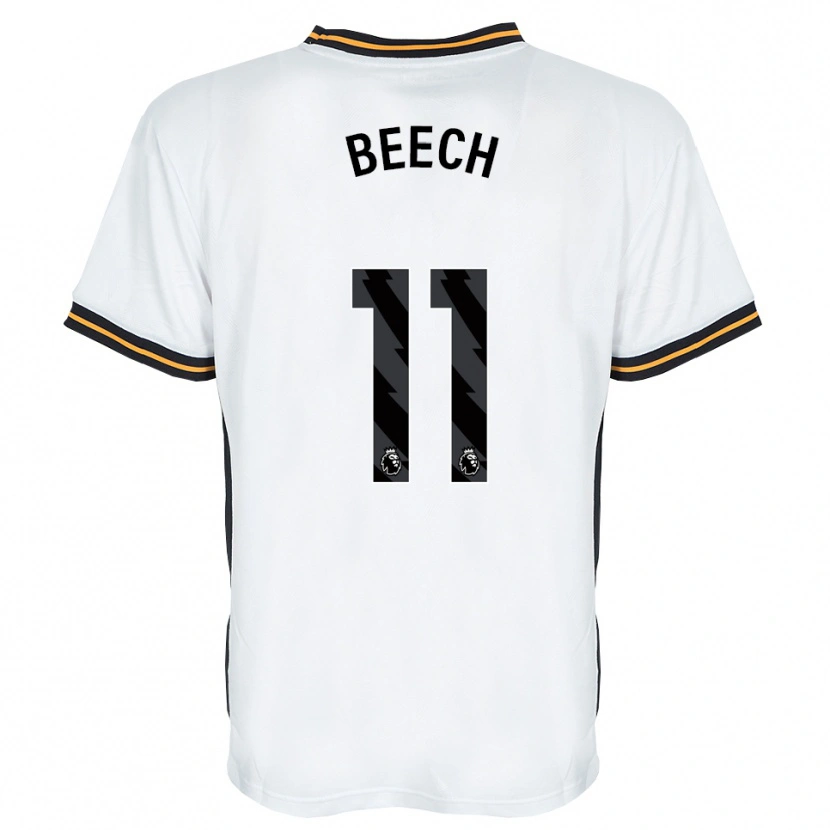 DanxenキッズRebecca Beech#11ホワイト オレンジ ブラックアウェイシャツ2026/27ジャージーユニフォーム