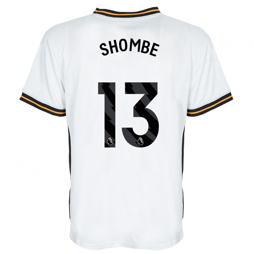 DanxenキッズKhiani Shombe#13ホワイト オレンジ ブラックアウェイシャツ2026/27ジャージーユニフォーム