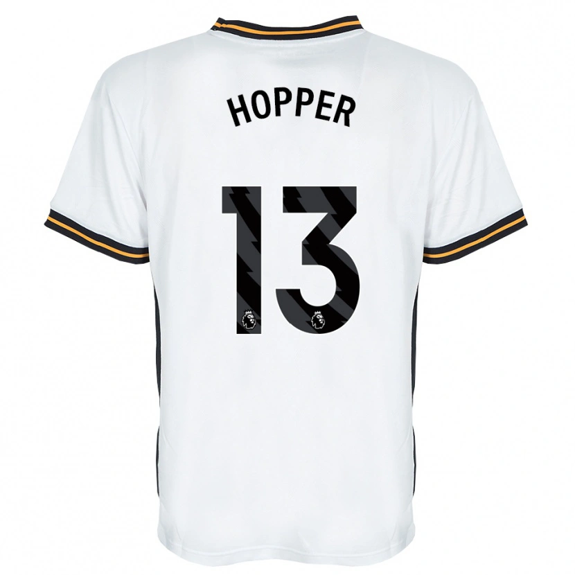 DanxenキッズJake Hopper#13ホワイト オレンジ ブラックアウェイシャツ2026/27ジャージーユニフォーム
