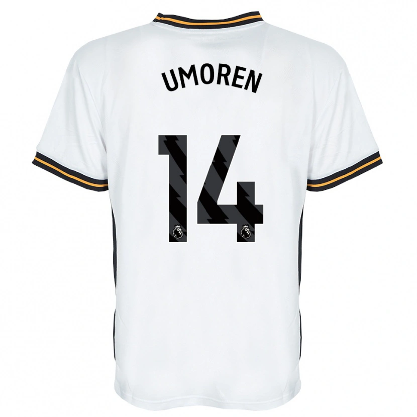 DanxenキッズEkemini Umoren#14ホワイト オレンジ ブラックアウェイシャツ2026/27ジャージーユニフォーム