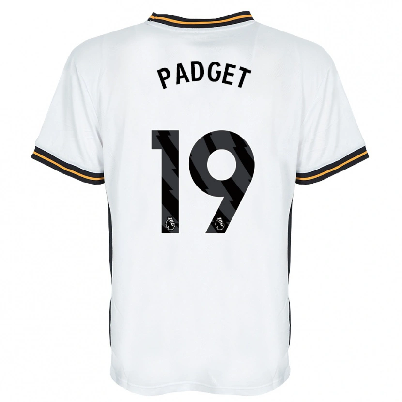 DanxenキッズBethany Padget#19ホワイト オレンジ ブラックアウェイシャツ2026/27ジャージーユニフォーム
