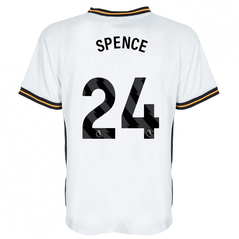 DanxenキッズEmily Spence#24ホワイト オレンジ ブラックアウェイシャツ2026/27ジャージーユニフォーム