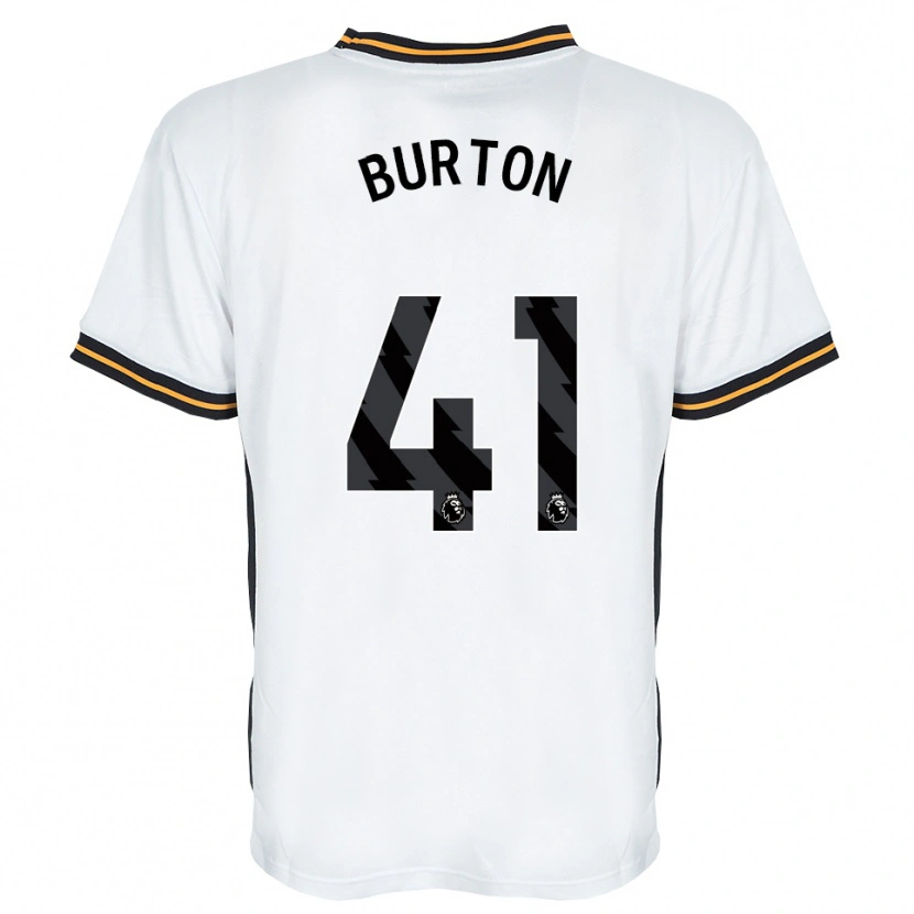 DanxenキッズJess Burton#41ホワイト オレンジ ブラックアウェイシャツ2026/27ジャージーユニフォーム