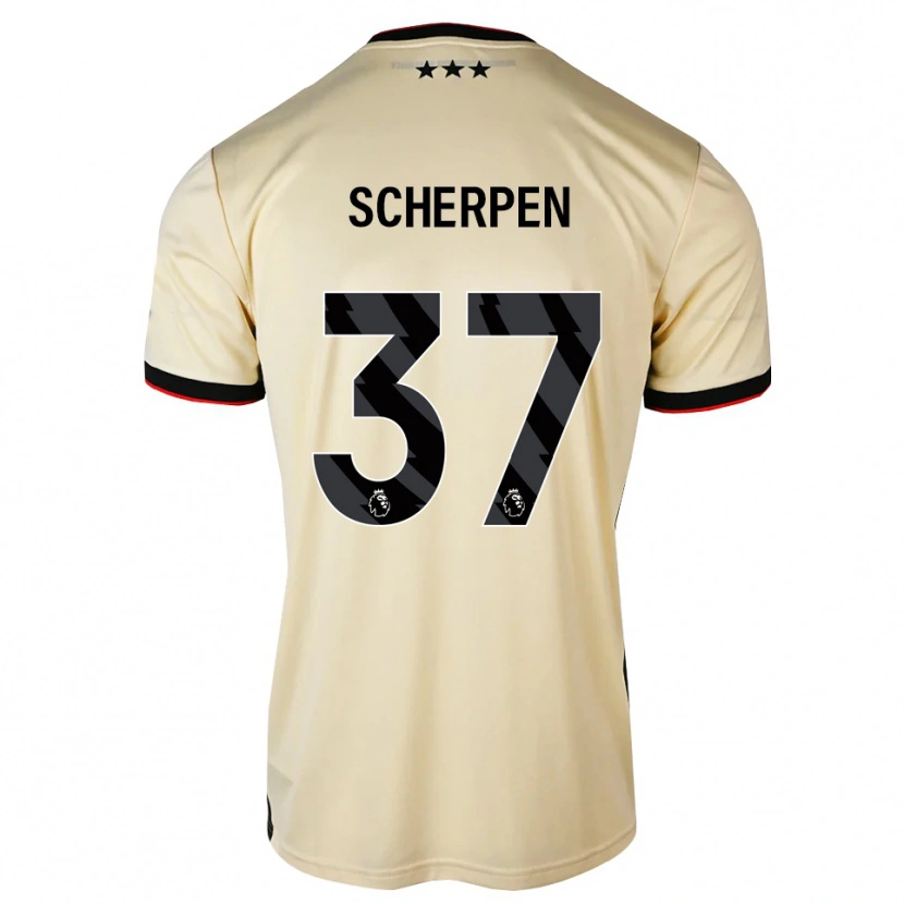 Danxenキッズキエル・スヘルペン#37レモンシフォン ブラック レッドアウェイシャツ2026/27ジャージーユニフォーム