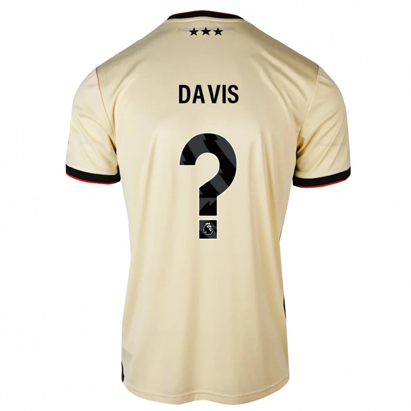 DanxenキッズOli Davis#0レモンシフォン ブラック レッドアウェイシャツ2026/27ジャージーユニフォーム