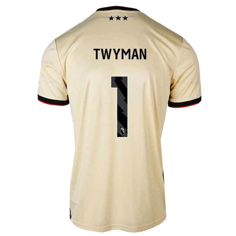 DanxenキッズEdward Twyman#1レモンシフォン ブラック レッドアウェイシャツ2026/27ジャージーユニフォーム