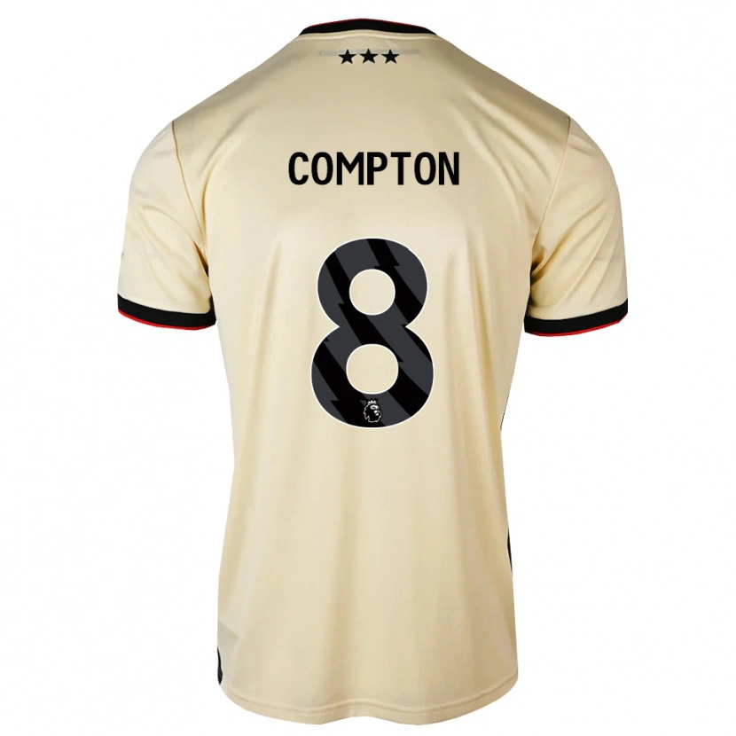 DanxenキッズCharlie Compton#8レモンシフォン ブラック レッドアウェイシャツ2026/27ジャージーユニフォーム