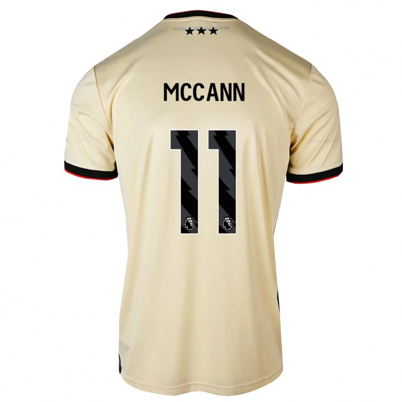 DanxenキッズDarragh Mccann#11レモンシフォン ブラック レッドアウェイシャツ2026/27ジャージーユニフォーム