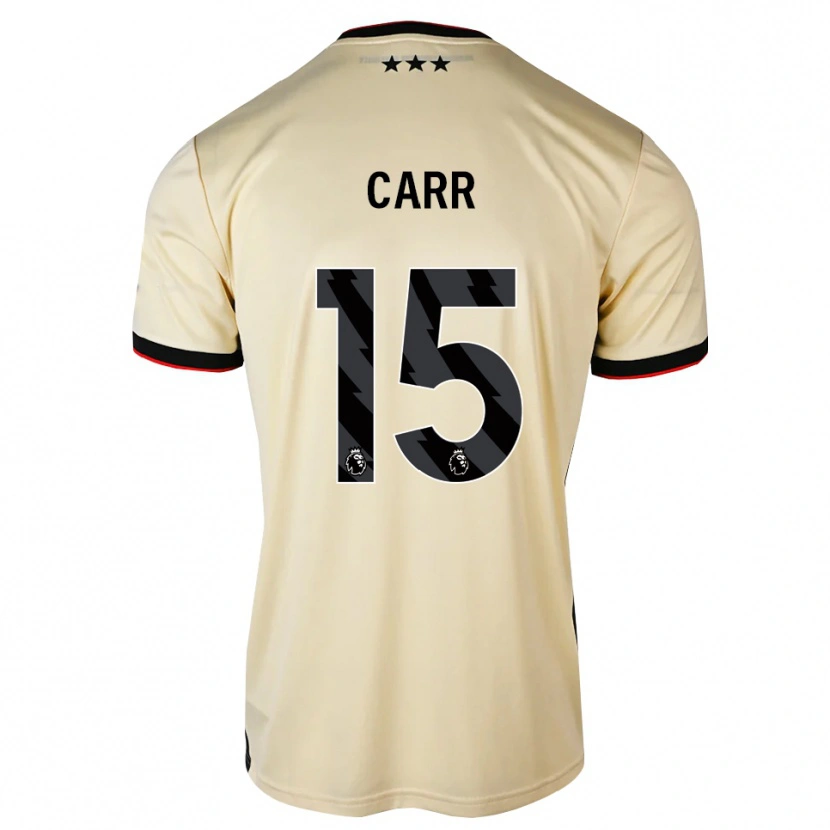 DanxenキッズReuben Carr#15レモンシフォン ブラック レッドアウェイシャツ2026/27ジャージーユニフォーム