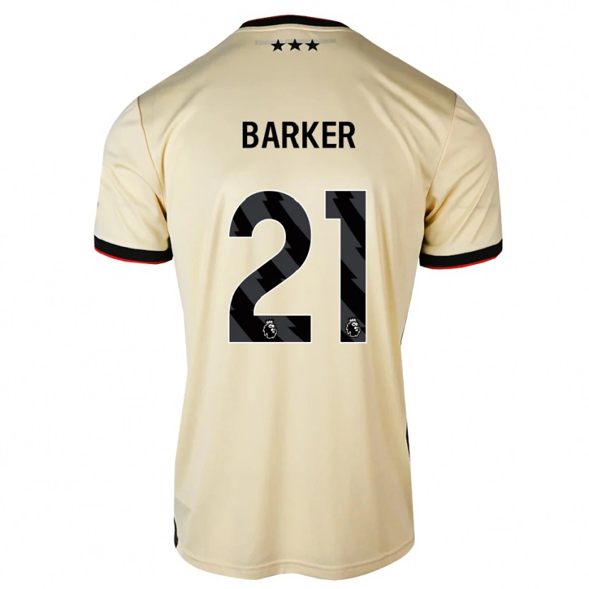 Danxenキッズメイシー・バーカー#21レモンシフォン ブラック レッドアウェイシャツ2026/27ジャージーユニフォーム