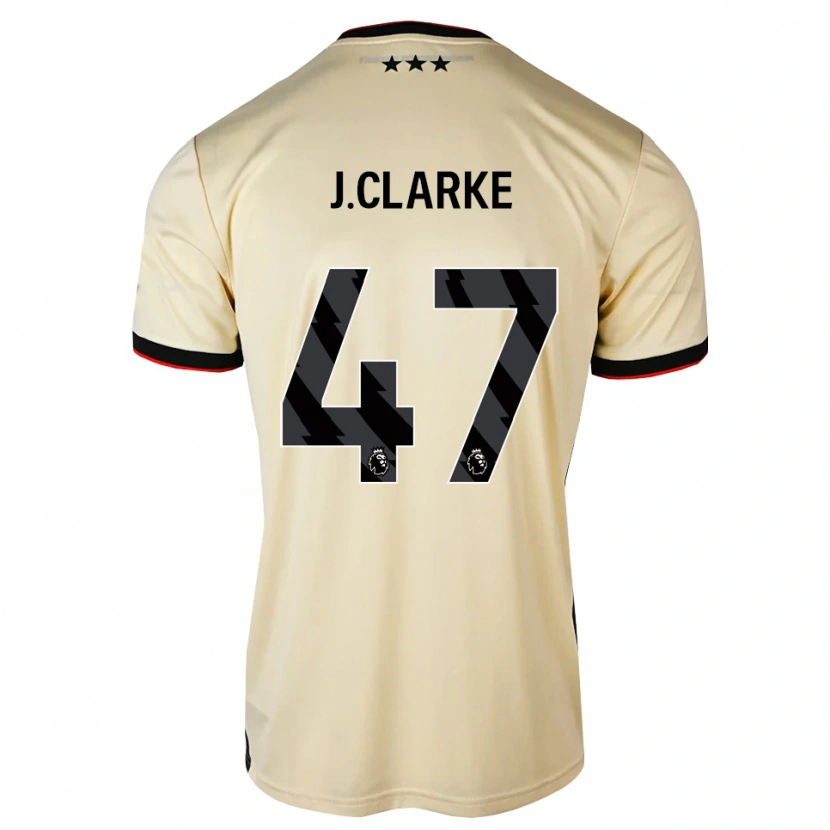Danxenキッズジャック・クラーク#47レモンシフォン ブラック レッドアウェイシャツ2026/27ジャージーユニフォーム