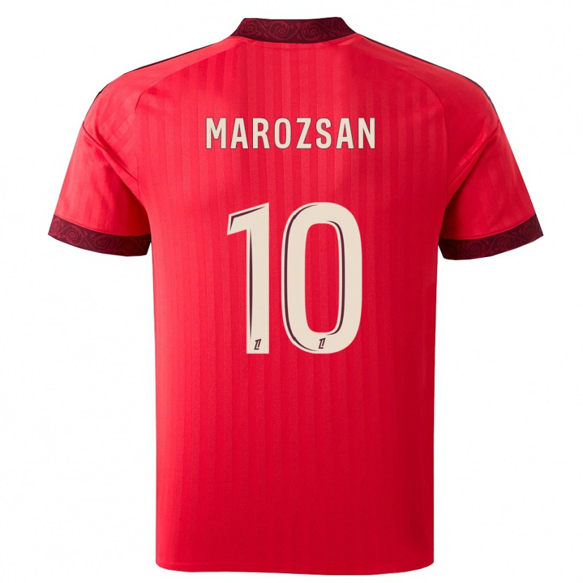Danxenキッズジェニファー・マロジャン#10バーガンディ レッド ホワイトアウェイシャツ2026/27ジャージーユニフォーム