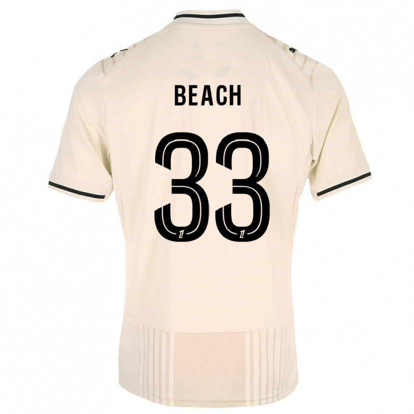 Danxenキッズパトリック・ビーチ#33オールドレース ブラック アンティークホワイトアウェイシャツ2026/27ジャージーユニフォーム