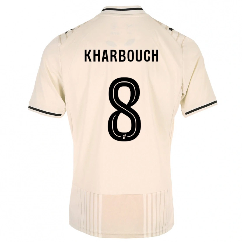 DanxenキッズYanis Kharbouch#8オールドレース ブラック アンティークホワイトアウェイシャツ2026/27ジャージーユニフォーム