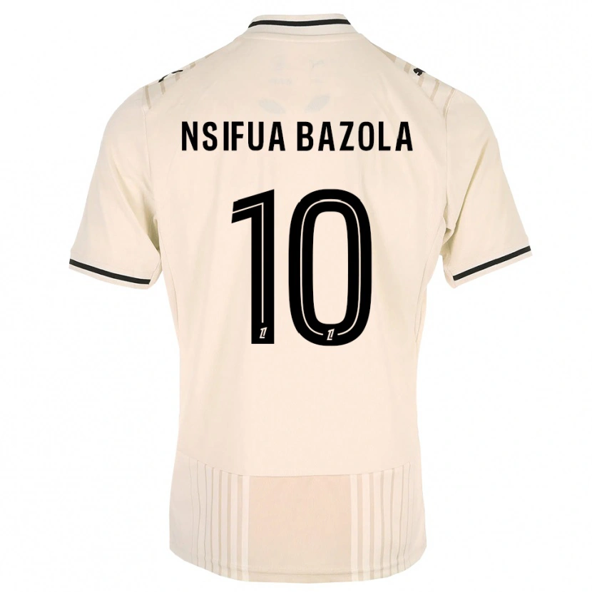 DanxenキッズPreston Nsifua Bazola#10オールドレース ブラック アンティークホワイトアウェイシャツ2026/27ジャージーユニフォーム