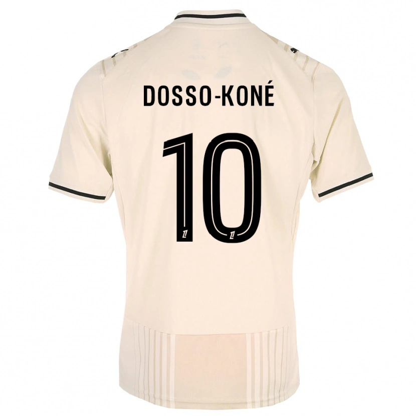 DanxenキッズNamory Dosso-Koné#10オールドレース ブラック アンティークホワイトアウェイシャツ2026/27ジャージーユニフォーム
