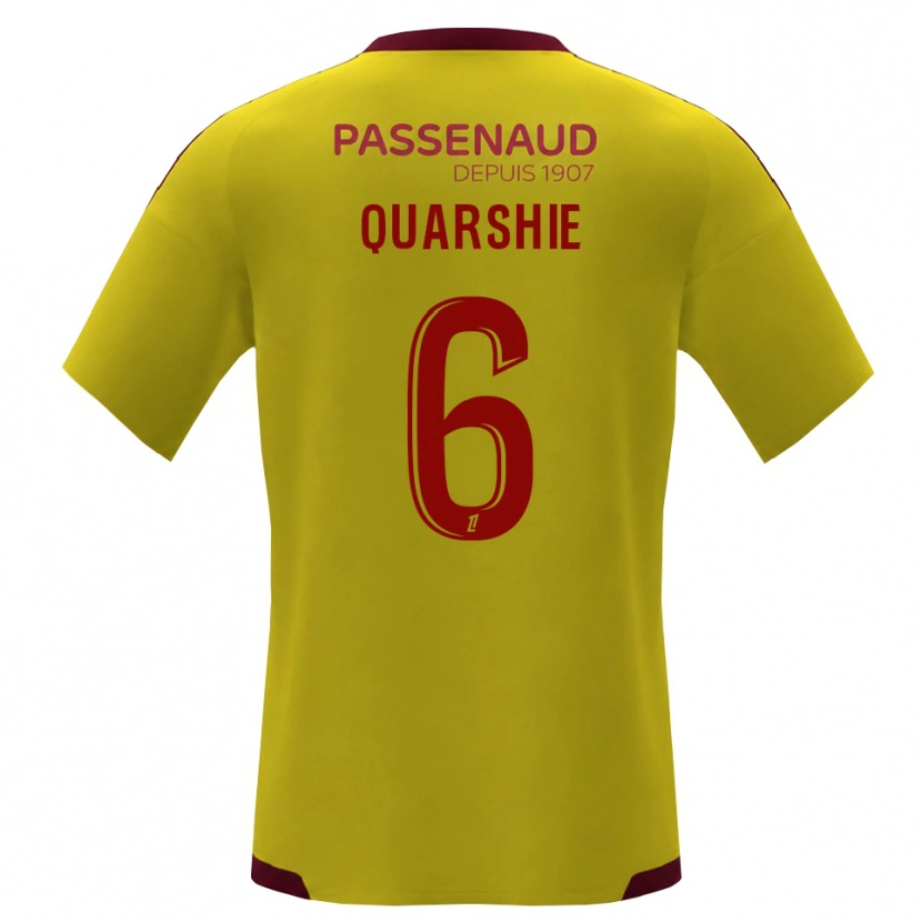 Danxenキッズエドウィン・クオーシー#6イエロー レッド グリーンアウェイシャツ2026/27ジャージーユニフォーム