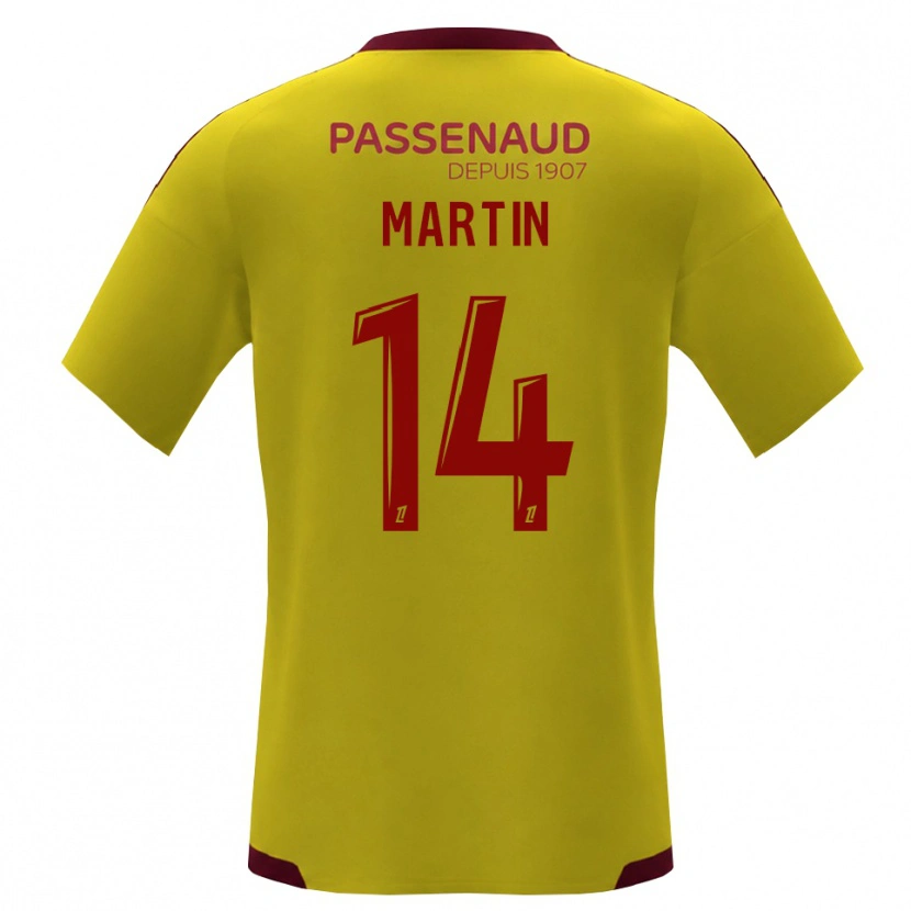DanxenキッズLucas Martin#14イエロー レッド グリーンアウェイシャツ2026/27ジャージーユニフォーム
