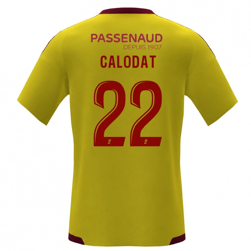 DanxenキッズLucas Calodat#22イエロー レッド グリーンアウェイシャツ2026/27ジャージーユニフォーム