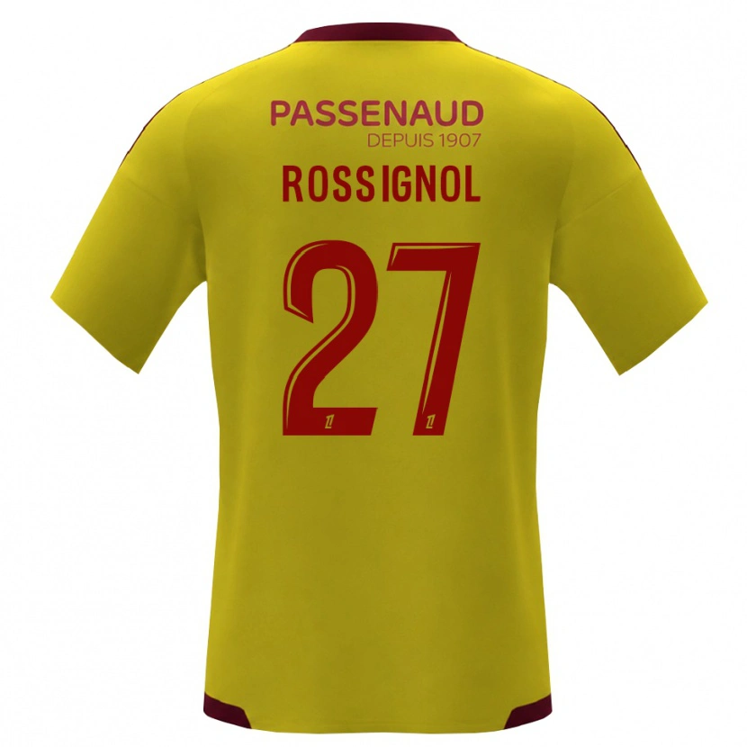 Danxenキッズマーティン・ロスィニョル#27イエロー レッド グリーンアウェイシャツ2026/27ジャージーユニフォーム