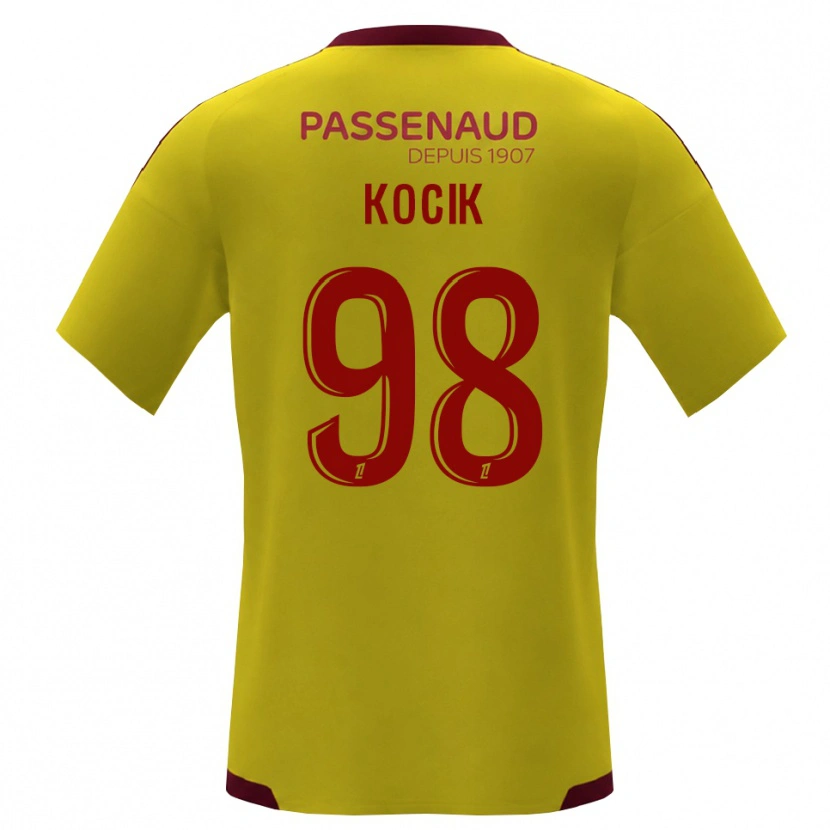 DanxenキッズNicolas Kocik#98イエロー レッド グリーンアウェイシャツ2026/27ジャージーユニフォーム