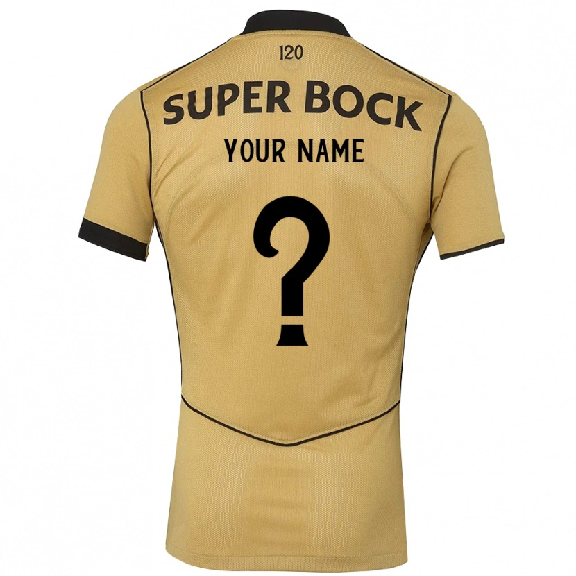 Danxenキッズあなたの名前#0ゴールデンロッド ブラックアウェイシャツ2026/27ジャージーユニフォーム