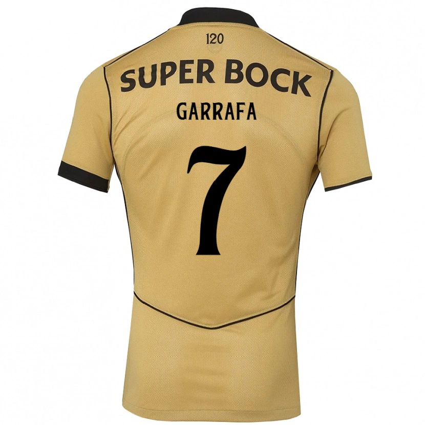 DanxenキッズJosé Garrafa#7ゴールデンロッド ブラックアウェイシャツ2026/27ジャージーユニフォーム