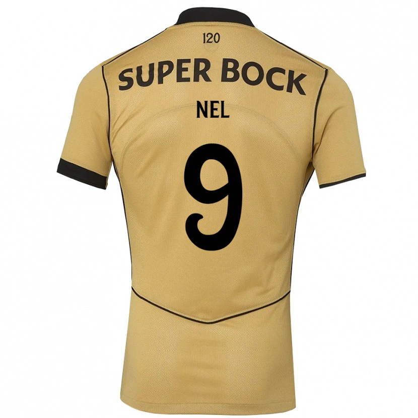 Danxenキッズラファエル・ネル#9ゴールデンロッド ブラックアウェイシャツ2026/27ジャージーユニフォーム