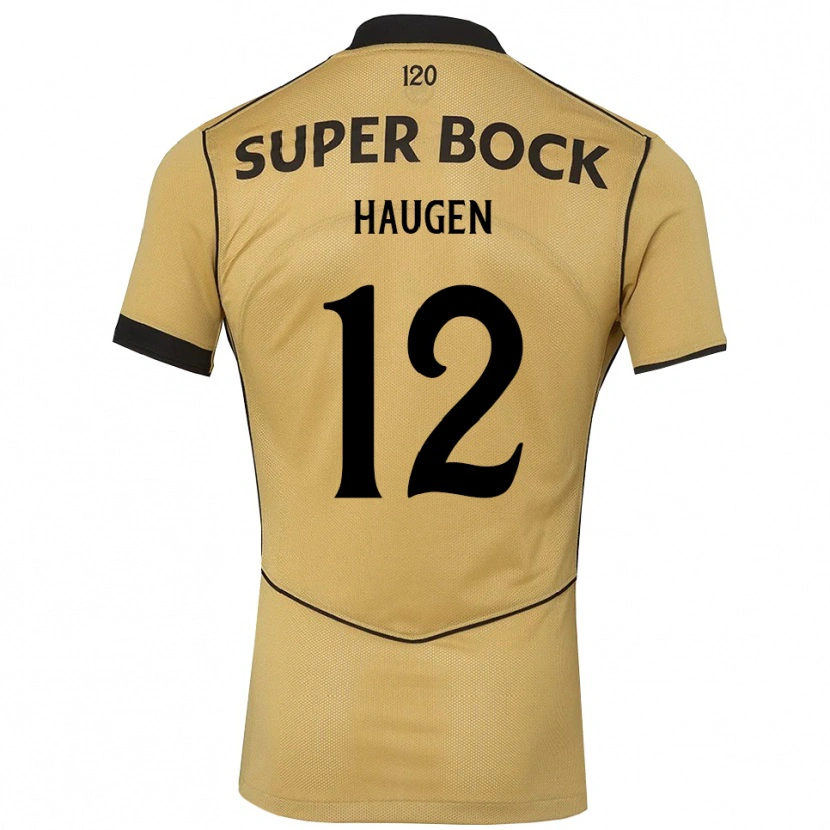 Danxenキッズマディソン・ハウゲン#12ゴールデンロッド ブラックアウェイシャツ2026/27ジャージーユニフォーム