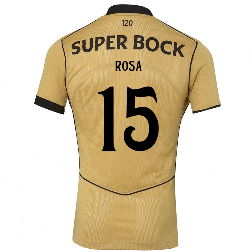 DanxenキッズDuarte Rosa#15ゴールデンロッド ブラックアウェイシャツ2026/27ジャージーユニフォーム
