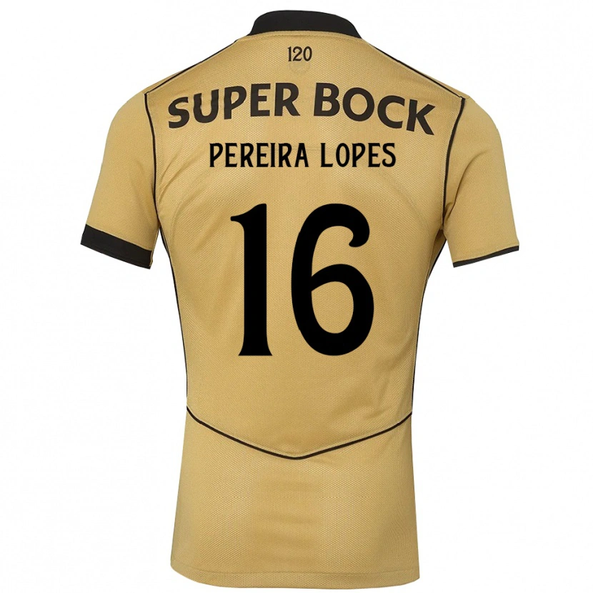 DanxenキッズDaniel Pereira Lopes#16ゴールデンロッド ブラックアウェイシャツ2026/27ジャージーユニフォーム
