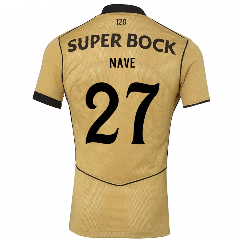 DanxenキッズMatilde Nave#27ゴールデンロッド ブラックアウェイシャツ2026/27ジャージーユニフォーム