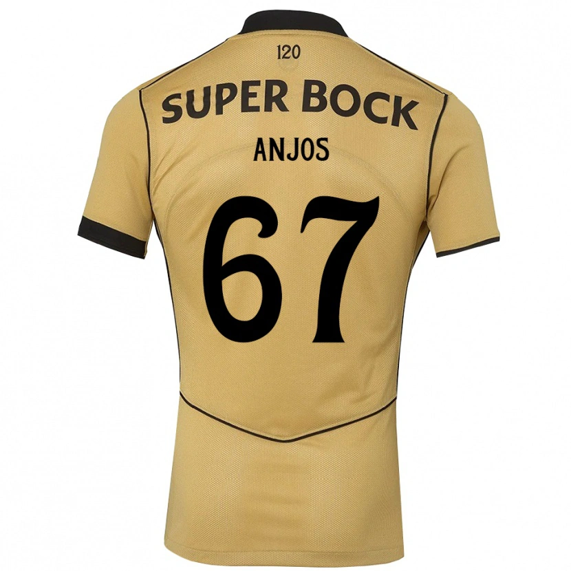 Danxenキッズルーカス・アンジョス#67ゴールデンロッド ブラックアウェイシャツ2026/27ジャージーユニフォーム