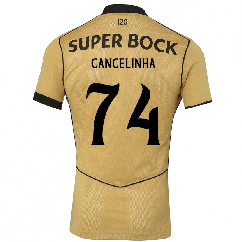 Danxenキッズエリカ・ラマダス・カンセリーニャ#74ゴールデンロッド ブラックアウェイシャツ2026/27ジャージーユニフォーム