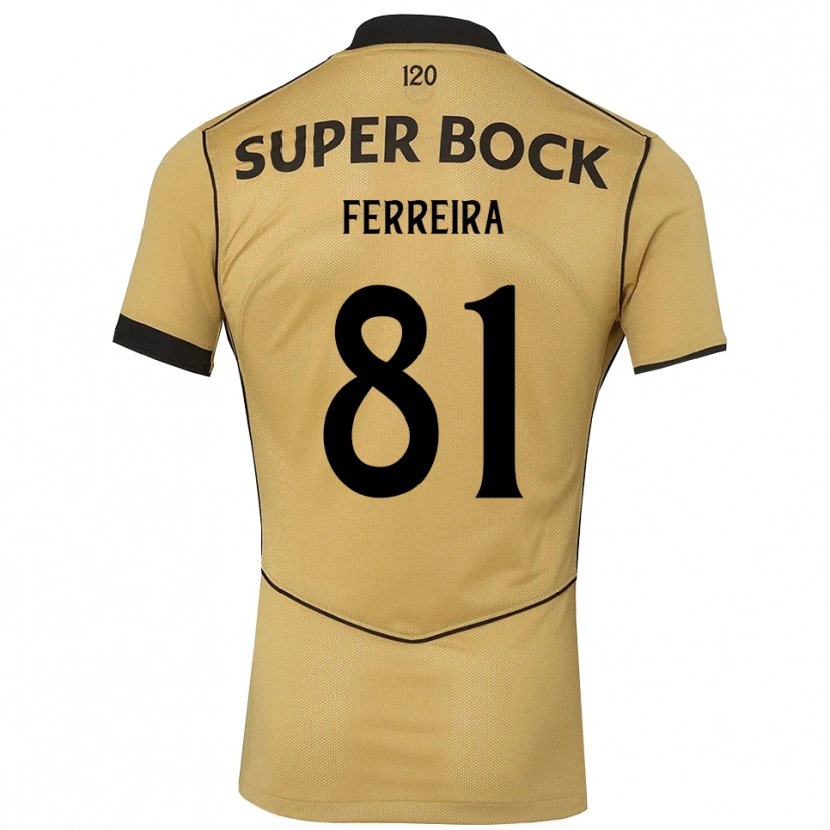 Danxenキッズサンドロ・フェレイラ#81ゴールデンロッド ブラックアウェイシャツ2026/27ジャージーユニフォーム