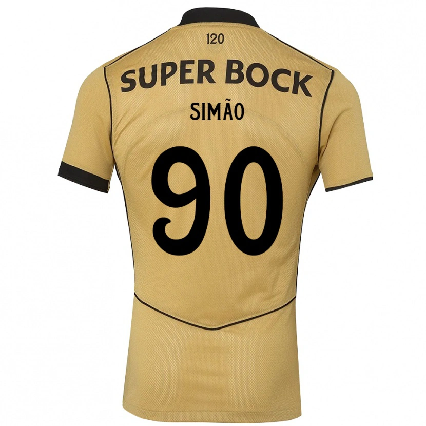 DanxenキッズPaulo Simão#90ゴールデンロッド ブラックアウェイシャツ2026/27ジャージーユニフォーム