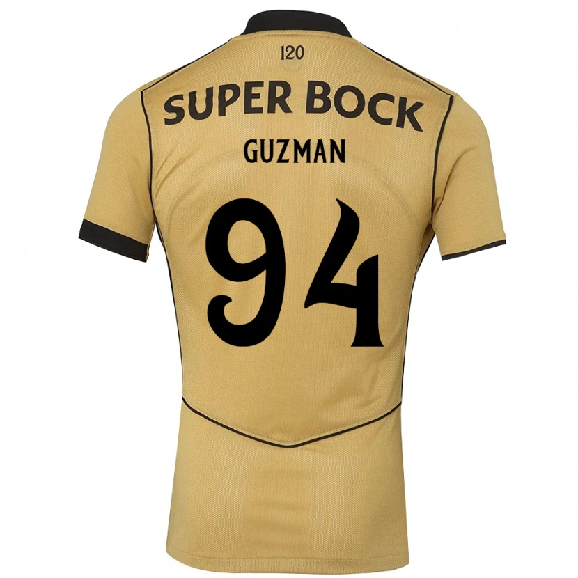 Danxenキッズビクトル・グスマン#94ゴールデンロッド ブラックアウェイシャツ2026/27ジャージーユニフォーム