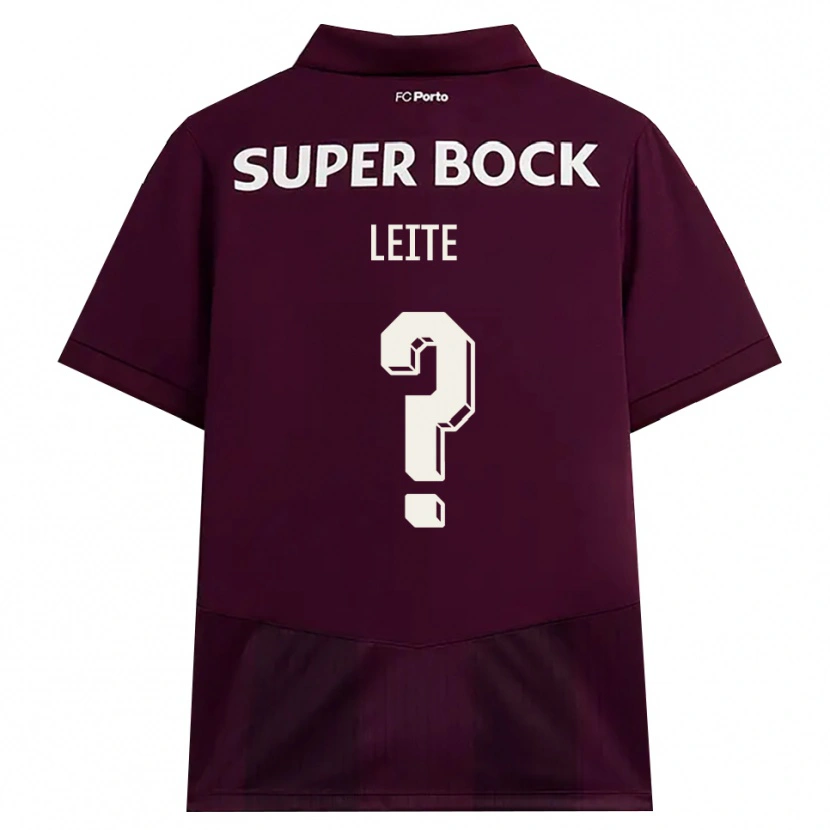 DanxenキッズPaulo Leite#0バーガンディ ホワイトアウェイシャツ2026/27ジャージーユニフォーム