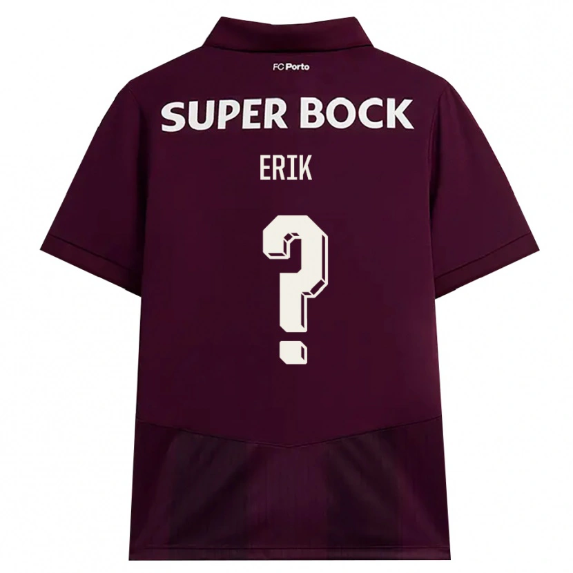 DanxenキッズErik#0バーガンディ ホワイトアウェイシャツ2026/27ジャージーユニフォーム