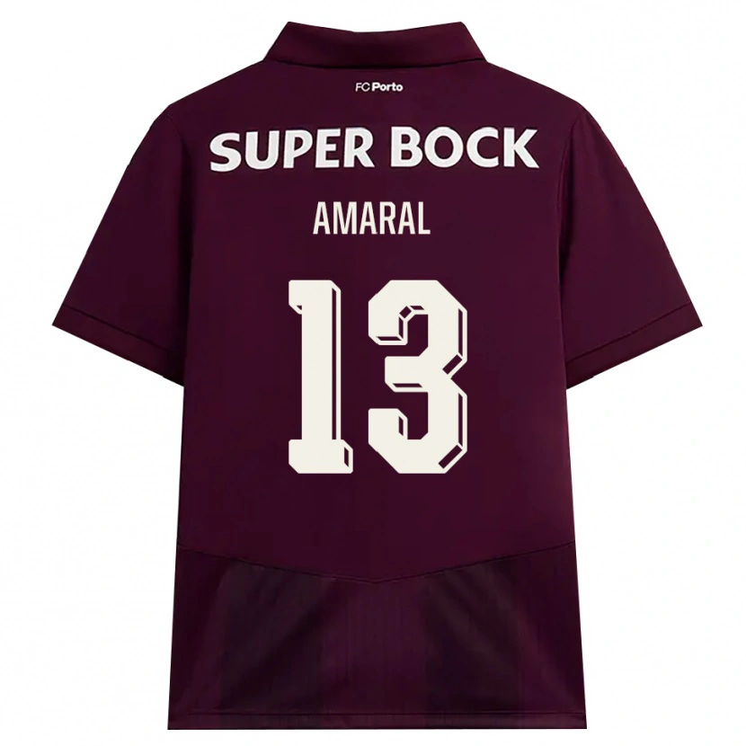 DanxenキッズFábio Amaral#13バーガンディ ホワイトアウェイシャツ2026/27ジャージーユニフォーム