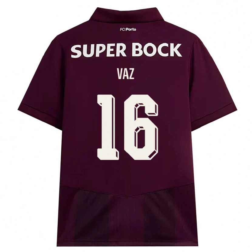 DanxenキッズMatilde Vaz#16バーガンディ ホワイトアウェイシャツ2026/27ジャージーユニフォーム