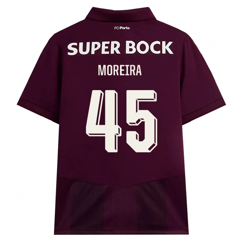 DanxenキッズJoão Moreira#45バーガンディ ホワイトアウェイシャツ2026/27ジャージーユニフォーム