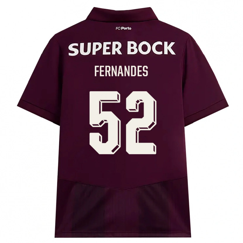 Danxenキッズマルティム・フェルナンデス#52バーガンディ ホワイトアウェイシャツ2026/27ジャージーユニフォーム